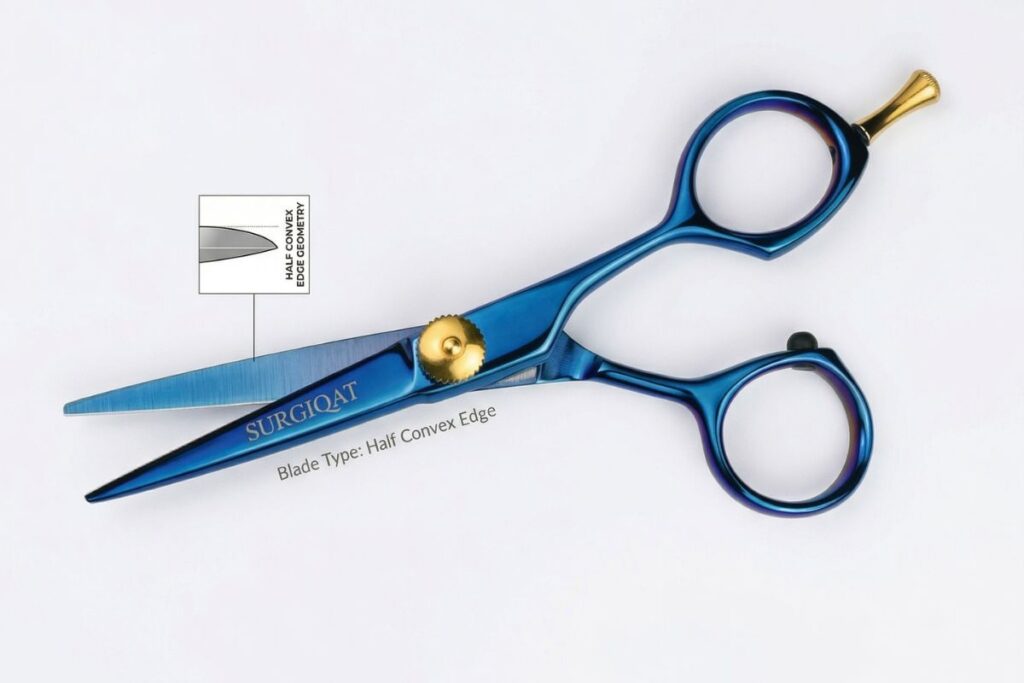 7 Proven Ways to Choose Professional Barber Scissors for Your Salon 2 professional barber scissors convex edge blade close up